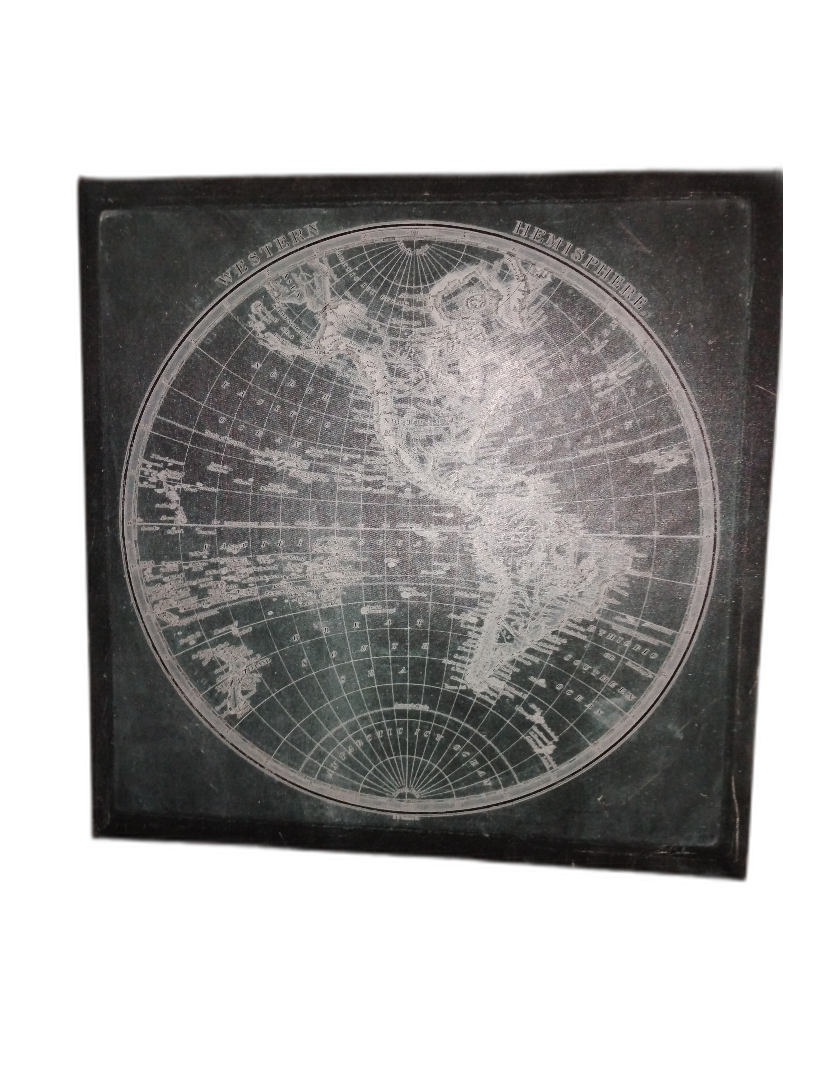 Western Hemisphere Vintage Map Print