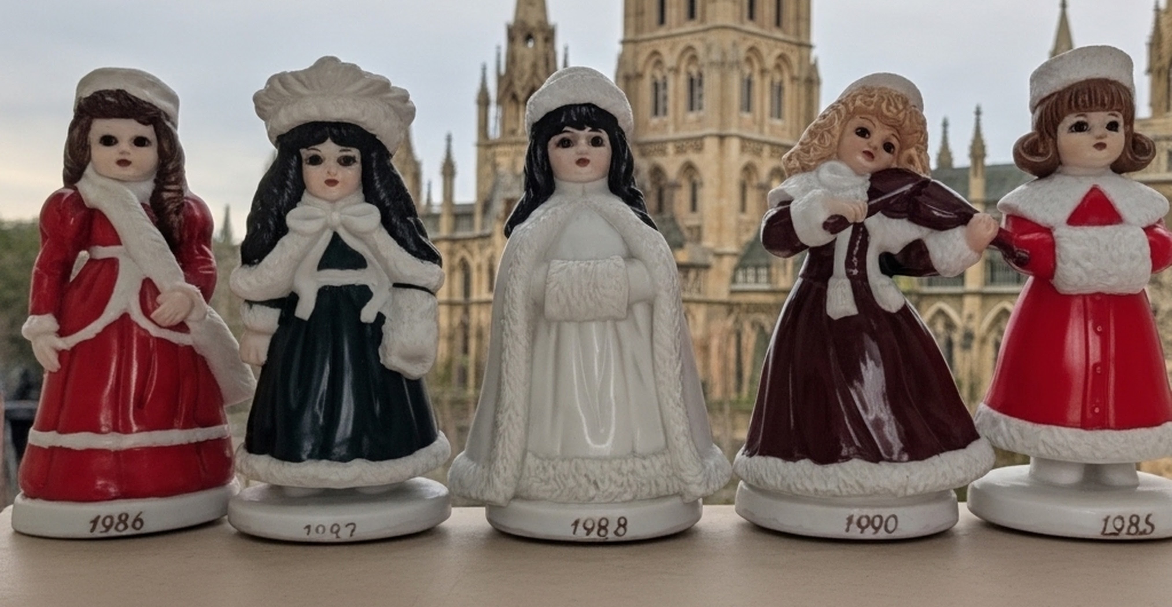 Vintage Porcelain Singing Choir Figurines Set (1985-1990)